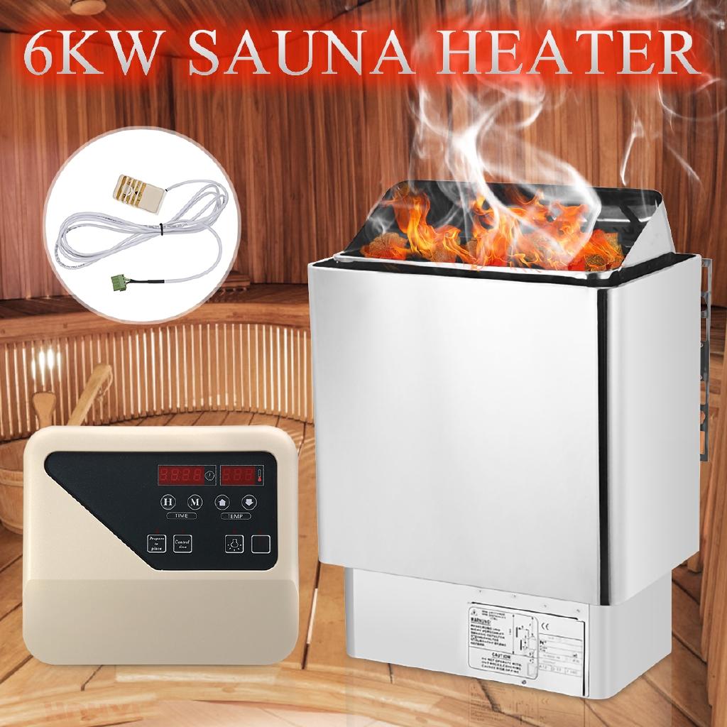 Stainless Steel Stove Electric Sauna Heater Dry&Wet Sauna Heater For Home Hotel Bath Shower SPA 6000W