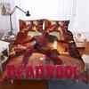 Deadpool Bedding Set, Anime Duvet Cover and Pillowcase, Microfibre, 3D Digital Print,Polycotton Three-piece Bed Duvet Cover Set