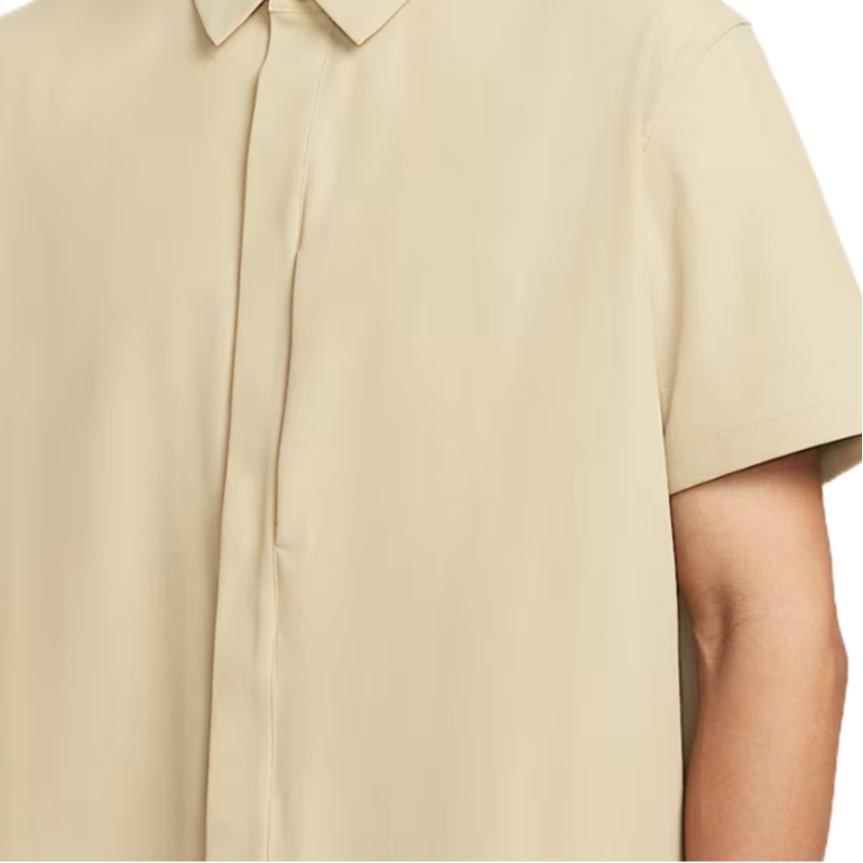 Nike Dri-Fit 24.7 Perfect Stretch Fashion Comfortable Trendy Minimalist Short Sleeve Shirt Men Shirts Desert-Khaki HQ6959-253