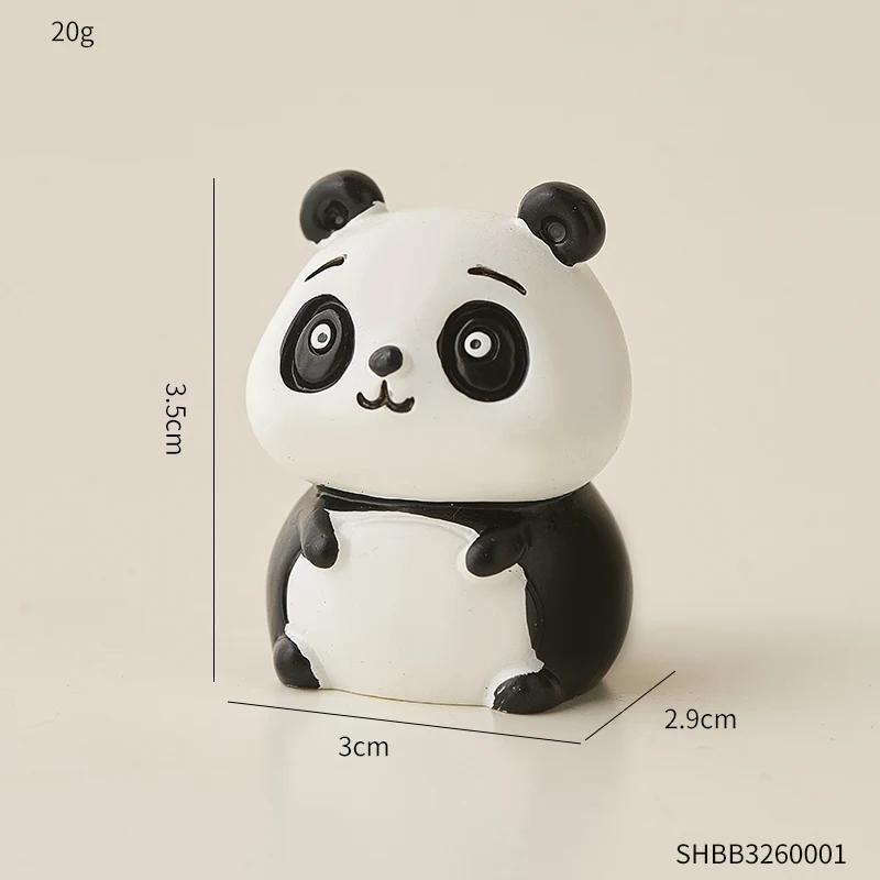 Umělecká kreslená figurka pandy Domácí obývací dekorace Stolní dekorace Narozeninový dárek Doplňky na pracovní stůl Roztomilá pryskyřičná zvířátka řemesla