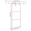 Vidaxl Drzwi Przesuwne Z Osprzętem, 90X205 Cm, Szkło Esg I Aluminium