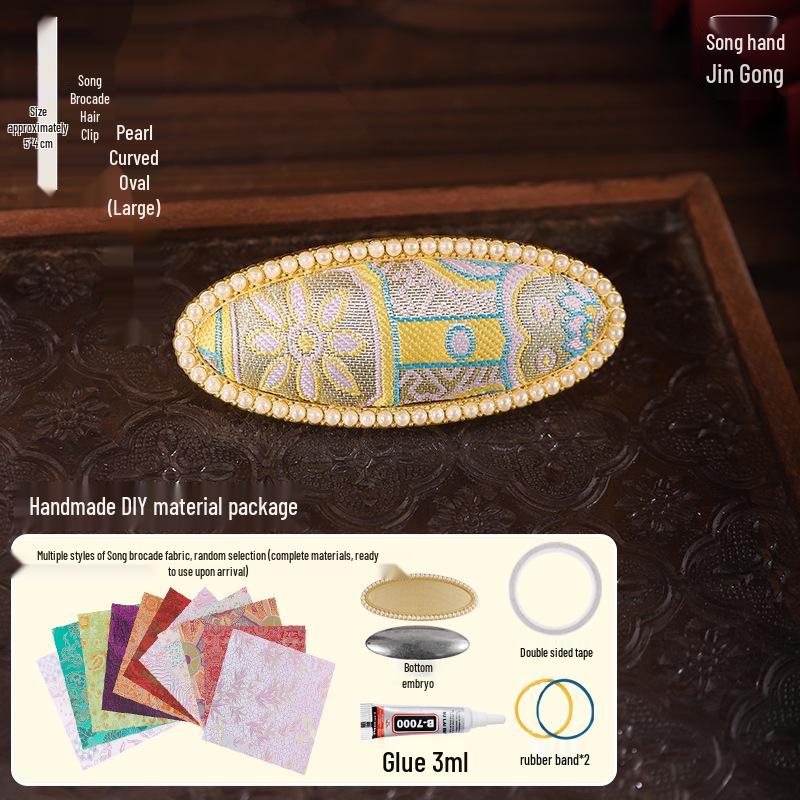 Imitation Song Brocade Hair Clip DIY Kit: Chinese Style Jewelry Accessories - Complete Set for Mother's Day Gifts