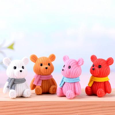 Estátua de urso fofo decorativa de longa duração feita à mão