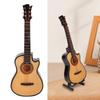 Minature Guitar Model Wooden   Musical Instrument Guitar Replica with Stand Ornament