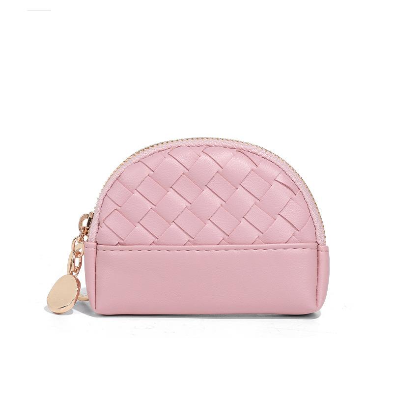 Torebka damska, Ręcznie tkany portfel damski, Prosta portmonetka, Portfel, Skóra PU, Mały zamek błyskawiczny, Kosmetyczka