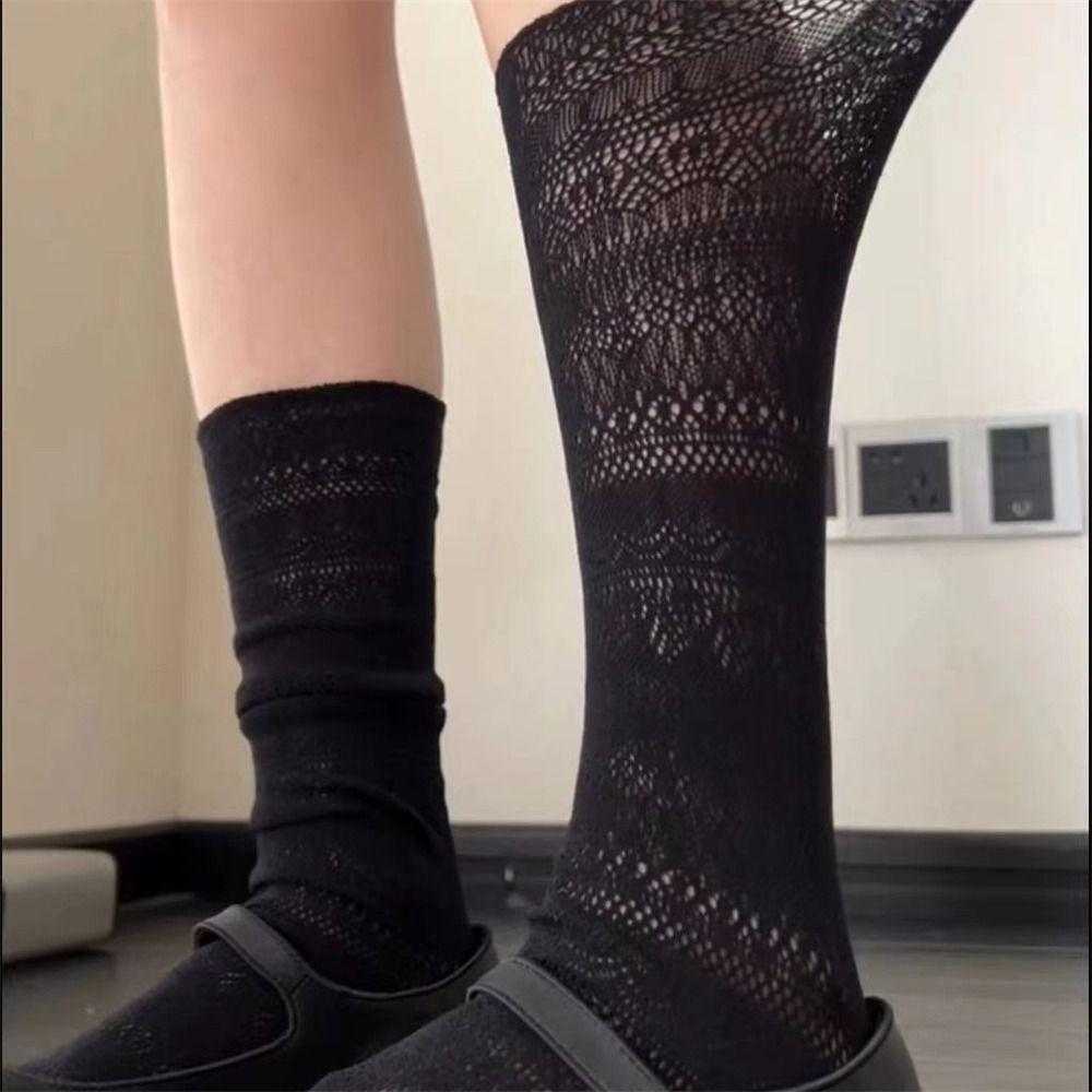 Cotton Lace Socks Hollow-Out Mesh Casual Socks Kawaii Lolita Socks  for Women