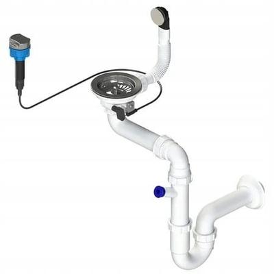 Sifon 35 s přepadem a zátkou pro jednodřez Space Saving