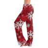 Women's Drawstring Christmas Printed Casual Pants
