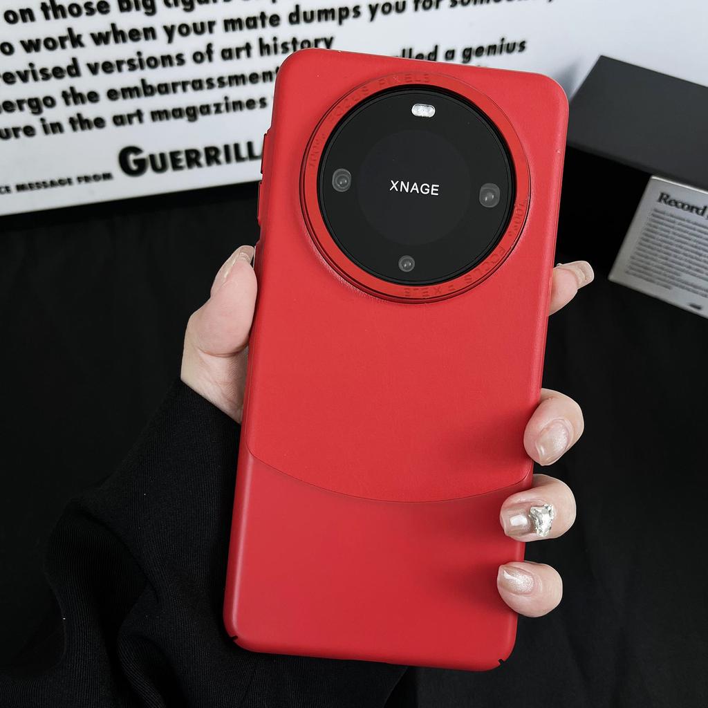 Napa Pattern Patchwork Veneer Is Suitable for Huawei Mate60 Phone Cases, Mate50Pro Hardware Lens Rings, and Mate40