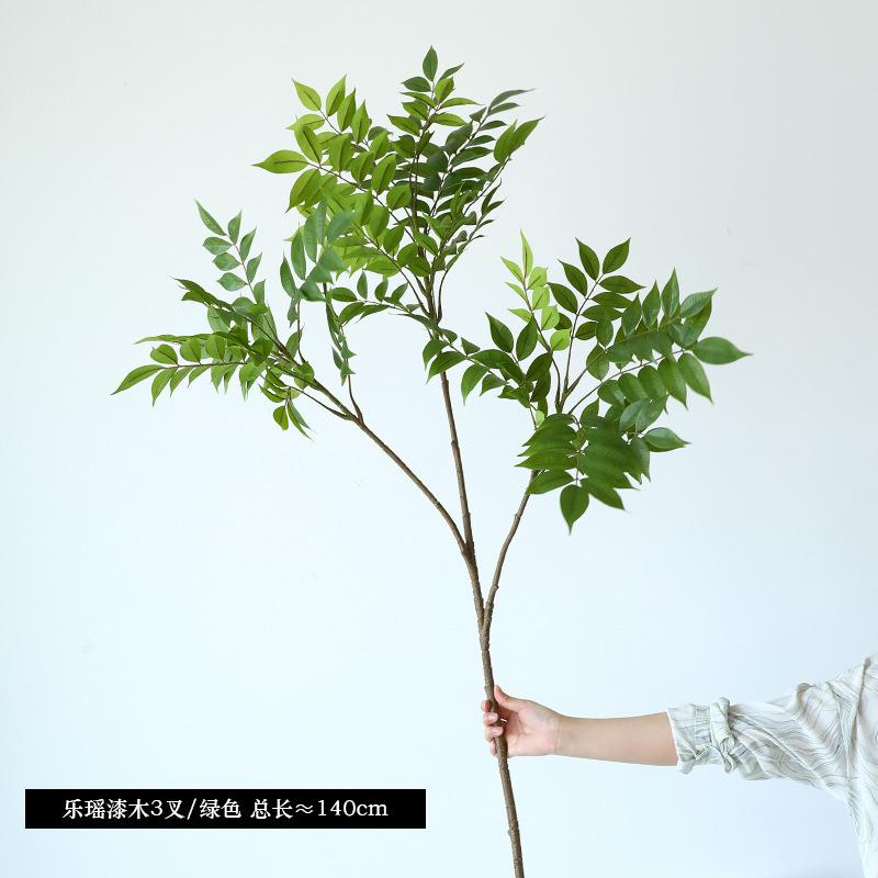 Simulated Nantian Bamboo Single Branch Multi-fork Fake Green Plant Home Furnishing Living Room Shopping Mall Decoration
