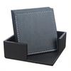 6Pcs/set Leather Coaster PU Leather Dining Table Mat Coffee Coaster Thermal Insulation Water Cup Mat