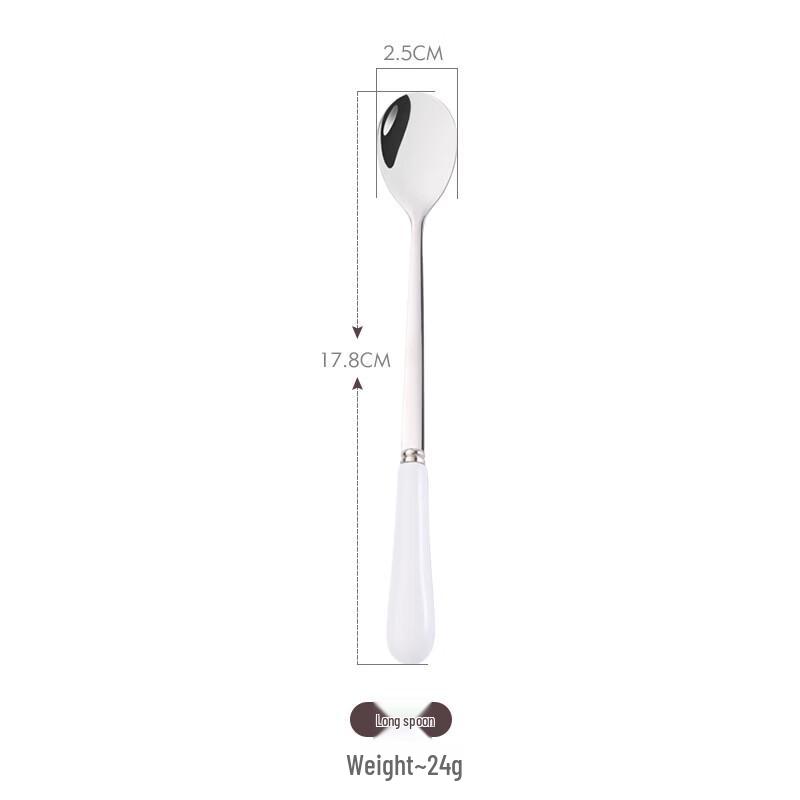 

Ruhan Ceramic Handle Stainless Steel Stirring Spoon