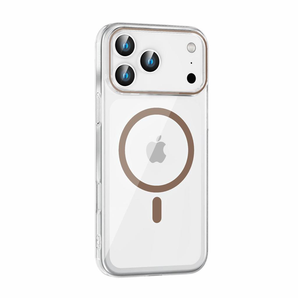 For IPhone 17 Air Phone Case Transparent PC Hard Case Magnetic Suction Apple 16 Pro All Inclusive Anti Drop Protective Case 15