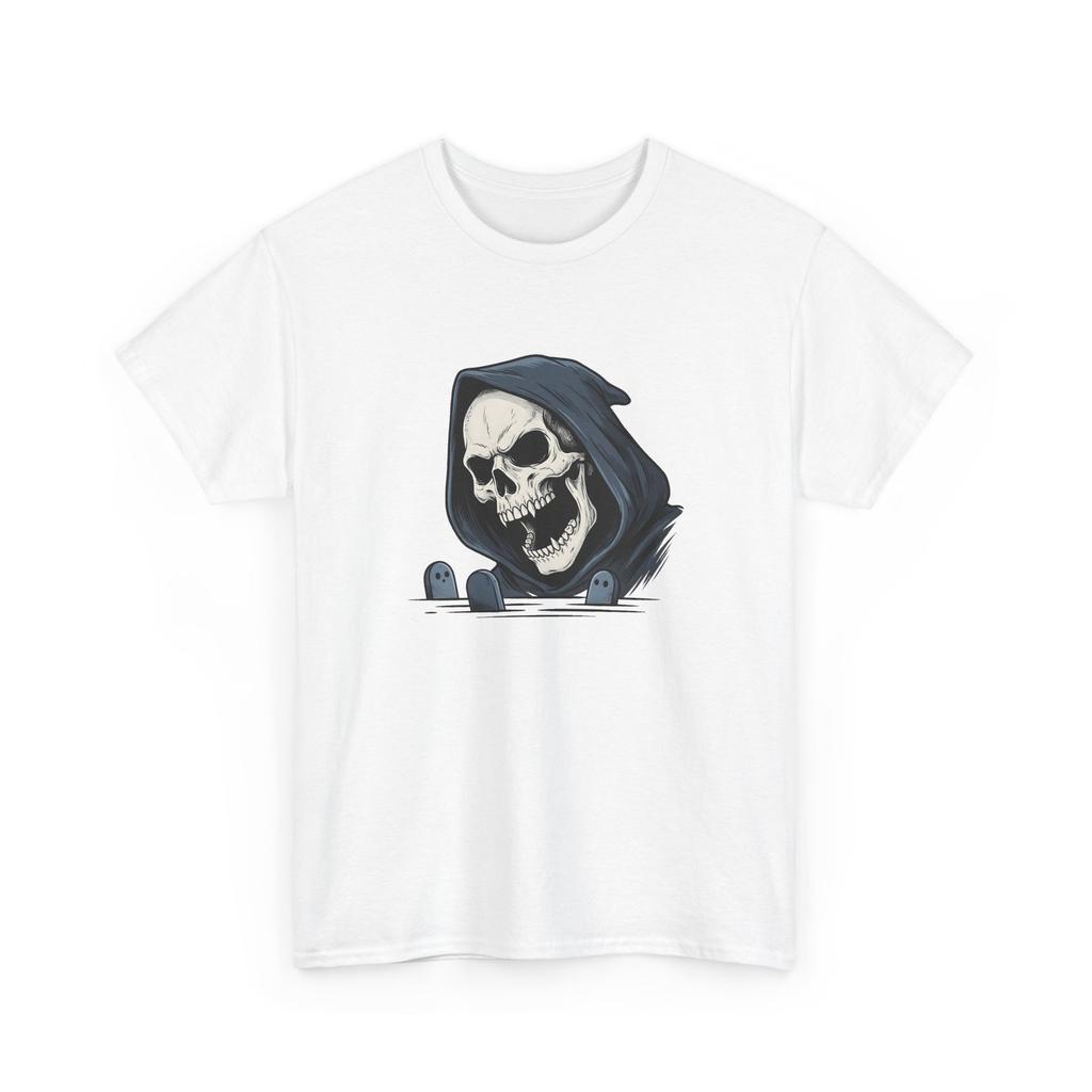 Grim Reaper Shirt Halloween Spooky Gift Women Tattoo Style Tee Death Harvester
