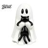 Unique Halloween Seasonal Decor Ornament Ghost Hugging A Black Cat Sculpture Spooky Tabletop Decoration Resin Figurine for Home Bedroom Entrance
