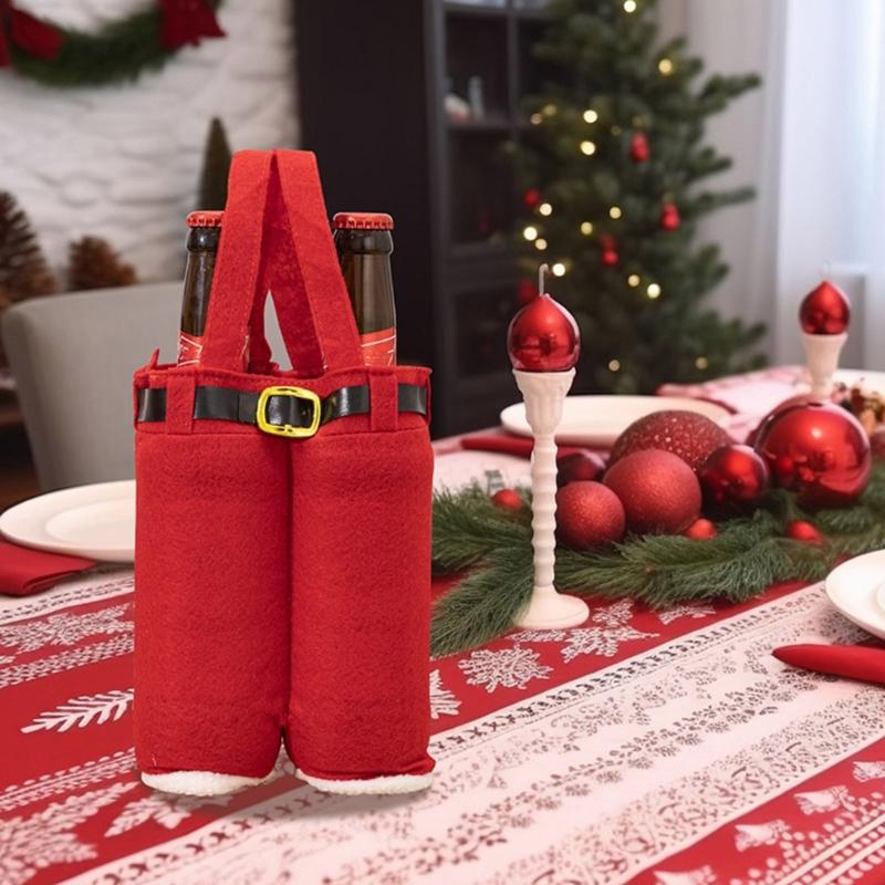 10pack Trousers Decoration Christmas Gift Bags New Fashion Christmas Candy Bag for Christmas Dinners