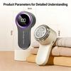 Portable Electric Lint Remover with LED Display USB Multifunction Rechargeable Sweater Shaver with Smart Touch Screen