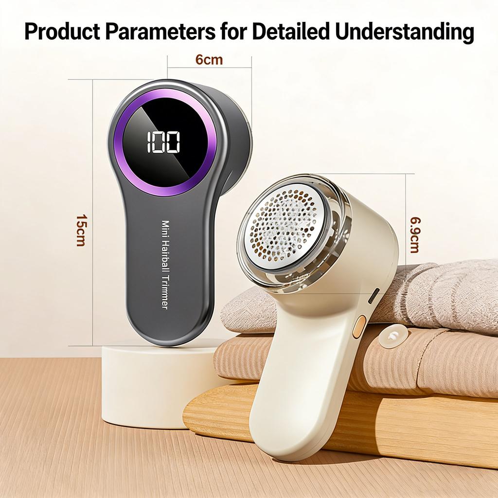 Portable Electric Lint Remover with LED Display USB Multifunction Rechargeable Sweater Shaver with Smart Touch Screen