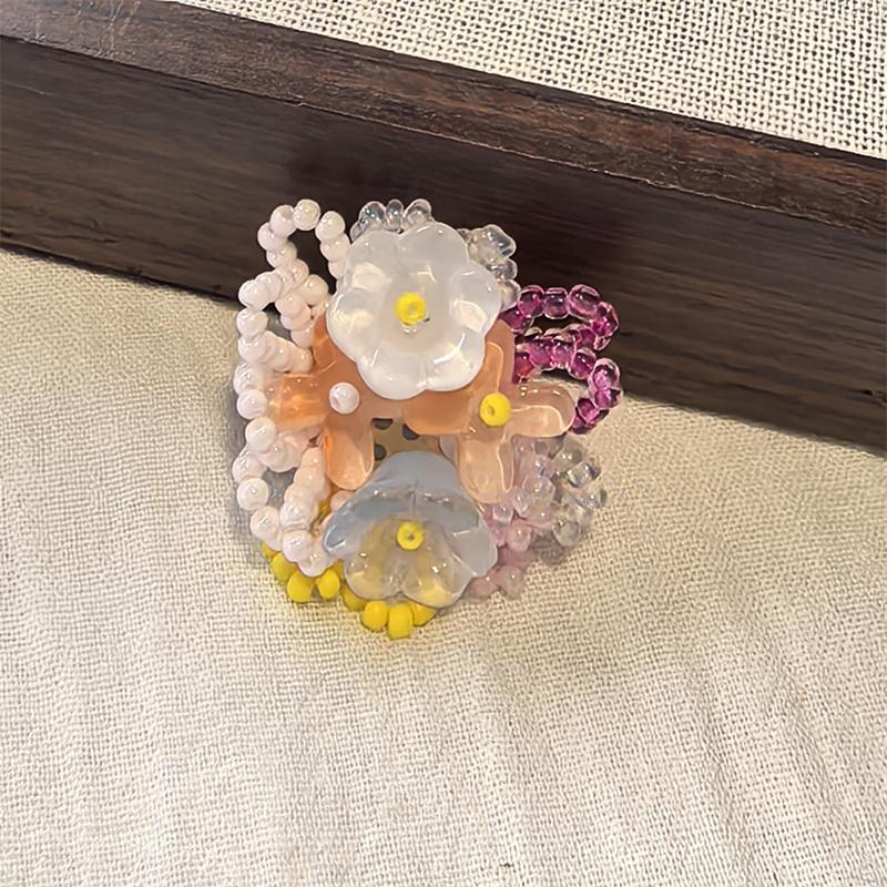 Dopamine  Beaded Jelly Shoes Sandals Accessory Diy Decorative Shoe Flower Slippers Shoe Buckle Accessories
