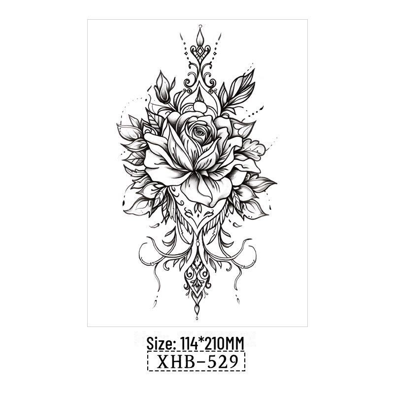 Vattentäta Svarta Djur Halvarm Tatuering Klistermärken