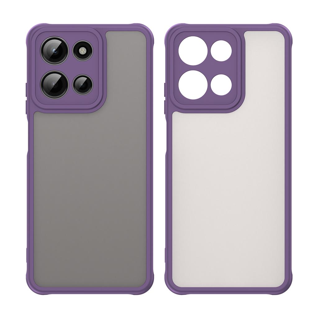 For Motorola Moto G 5G (2025)/G Play (2025) 5G Case Drop Proof Airbags Frosted Translucent PC + TPU Phone Back Cover