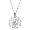 Slipknot Silver Band Geometric Alloy Necklace With Pendant For Gift Travel