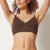 V-neck Seamless Wave Edge Bra - Wire-free, Thin, and Comfortable for Women