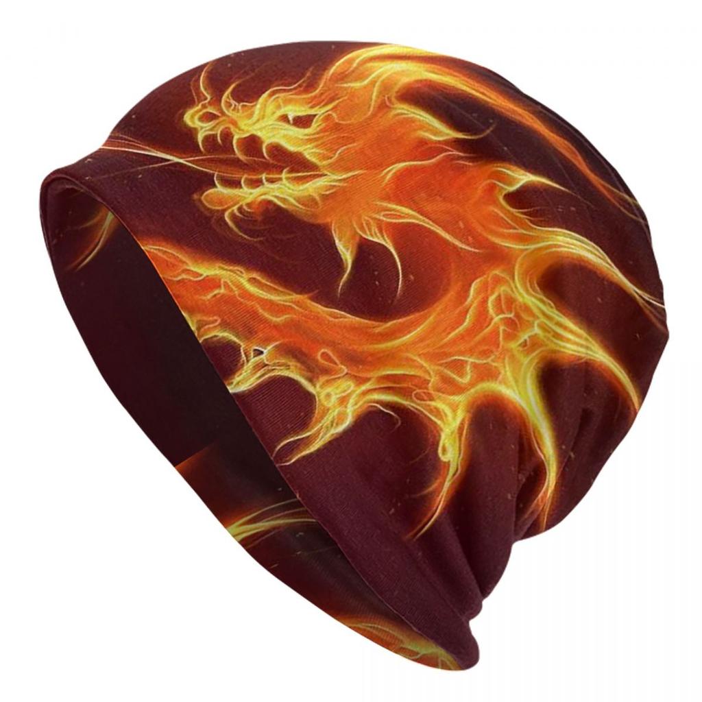 Red Fire Dragon Unisex Women Adult Beanies Caps Knitted Bonnet Hat Warm Fashion Autumn Winter Outdoor Skullies Hats