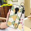 Anti-knock Flower Phone Case For Nokia 6.2/7.2 Dirt-resistant Silicone Oil Painting Waterproof Soft Case Wristband Ring