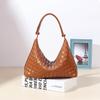 IELGY Women's Versatile Handwoven Bag, Fashionable and Simple Lunch Box Handbag, High-end Niche Shoulder Armpit Bag