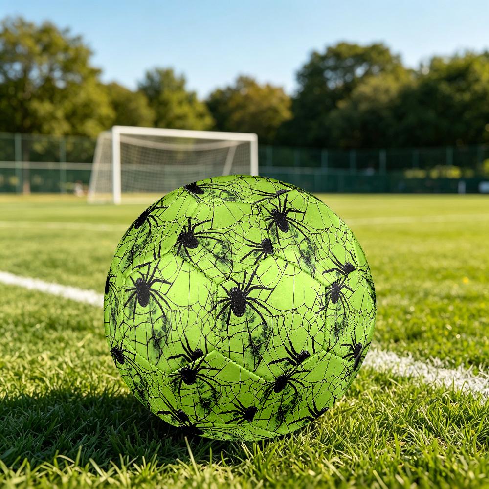 1PC Halloween Spider Web Soccer Ball Size 5 Football Machine Sewn Indoor/Outdoor Universal Football Gift W51