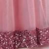 Girls' Formal Sequin Mesh Flower Princess Dress for Big Kids