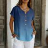 Women's Casual, Loose-Fit, And Stylish Short-Sleeve Cotton-Linen Top