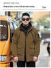 Men's Plus Size Mid-Length Hooded Cotton Jacket - Winter Fashion Brand 808