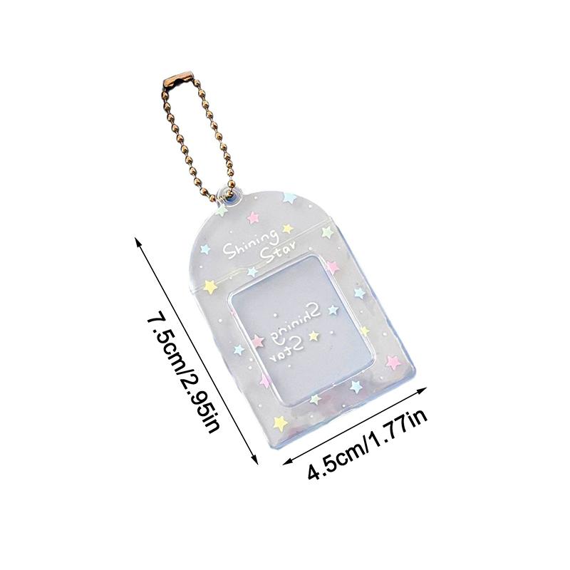 Ins Kreslený Držák na fotokarty Akrylové Kpop Pouzdro na karty Fotorámeček pro fotku idolu Album na fotografie Průkaz totožnosti Obal na karty Fólie s přívěskem Klíčenka