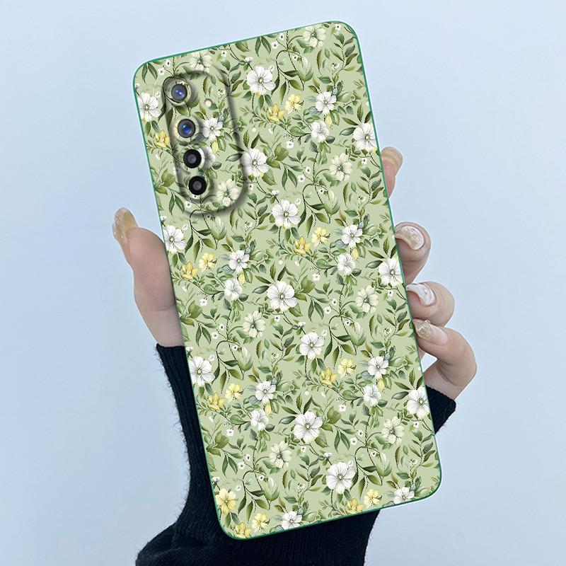 For Realme 6 Phone Case Realme 6s Cover Fashion Simplicity Oil Painting Flower Soft Liquid Silicone Shell For Realme 6 Pro Funda