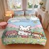 Hello Kitty Garden Print 3Pcs Bedding Setduvet Cover With 2 Bedropillowcase Home Birthday Gift