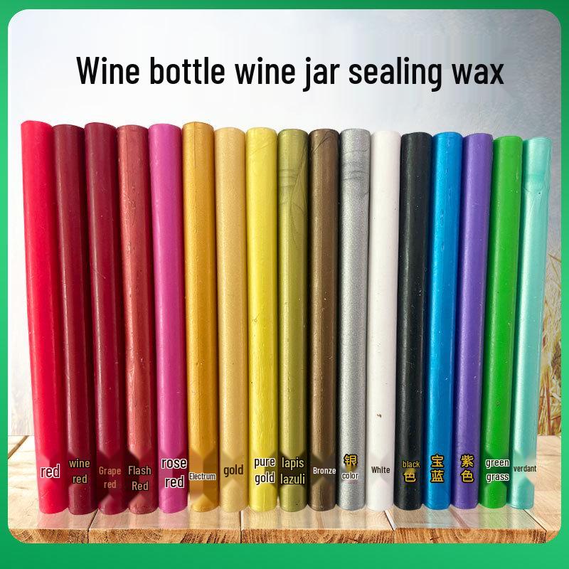 Round Wedding Invitation Wax Stick for Sealing, Hot Melt Glue Gun Compatible, Ideal for Wine Jar Sealing and Wax Cellar Storage