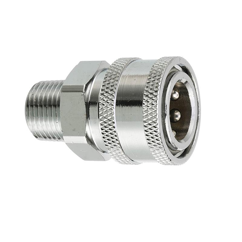 2PCS Pressure Washer Adapter 3/8 Inch BSP Male Thread Fitting Quick Connector