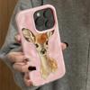 Adorable Deer Phone Case For iPhone 17 Cases iPhone 16 Pro Max 15 14 Plus 13 12 11 16E 17 Air Shockproof Candy TPU Bumper Cover
