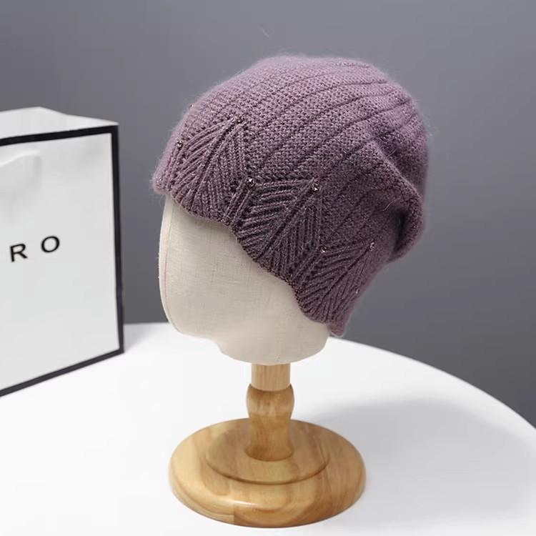 

In autumn and winter, the elderly rabbit fur mother wool hat old lady old man hat female winter velvet warm grandma M（56-58cm）