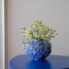 Flower Hydrangea Ceramic Vase Desk Decoration Flowers Arrangement Artificial Flower Decorative Floral Vases Aesthetic Decoration