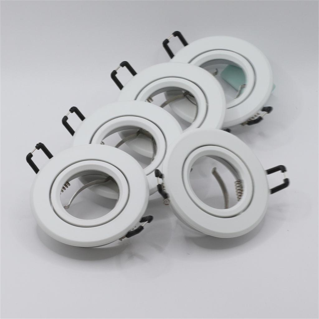 5/10 Pcs Round GU10 Recessed Downlight Replacement Kit MR16 Fitting Mounting Ceiling Spot Lights Frame Lamp Socket Holder
