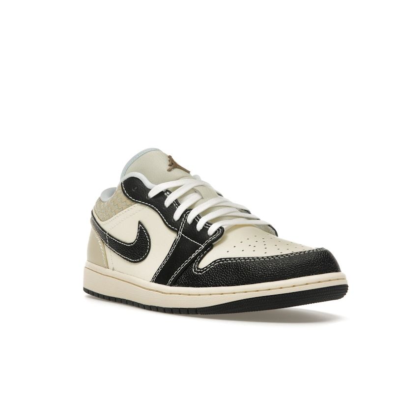 Air Jordan 1 Low SE Coconut Milk Black Herre Sneakers Krem Muslin Team-Gull HQ3437-101
