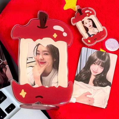 Acrylic Photocard Holder Kpop Photo Card Display Stand 3-inch Idol Photo Frame Star Chasing Poka Picture Frames Desktop Decor