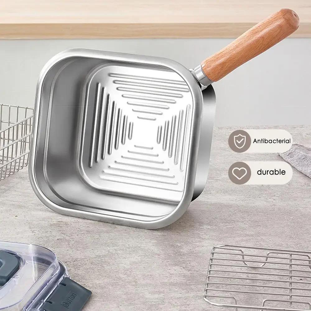 Camping Cookware Set 2500ml Square Camping Cooking Pot Multifunctional Hiking Cooking Set Camping Equipment Deep Fryer Pot for