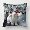 Home Living Room Decoration Cushion Covers Christmas Short Plush Cat Dog Throw Pillow Cover45*45 Pillowcase 40X40Cm 50X50 45X45