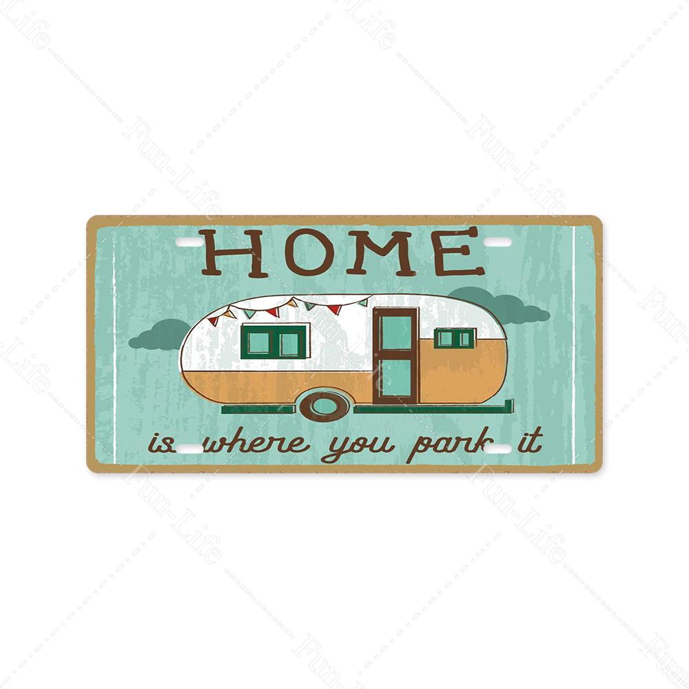 Camping Metal Sign Plate Plaque Vintage Tin Sign Decor for Camping/Cars/Tent/Cookout/Camping Supplies/Home Wall Decor