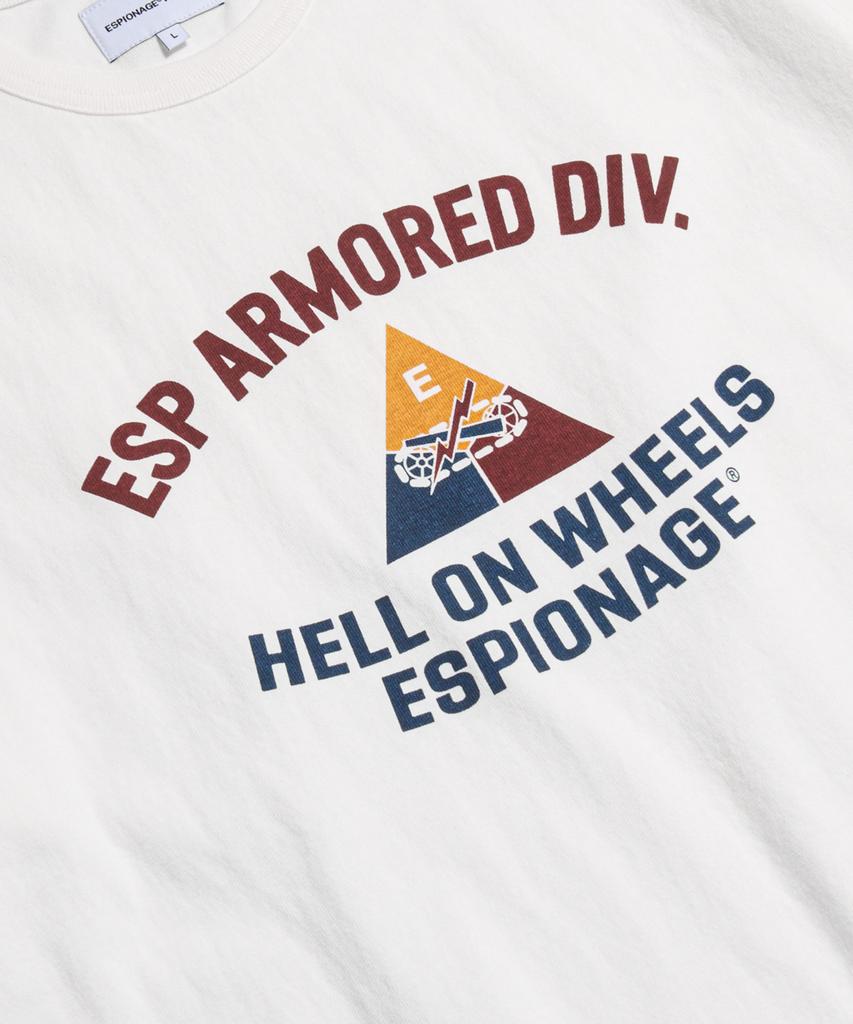 ESPIONAGE Armored Div Heavyweight Tee Off White