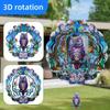 Wind Spinners Outdoor, Owl Metal 3D Hanging Garden Decor, 12-inch Stainless Steel Wind Spinner with Tail Spinner